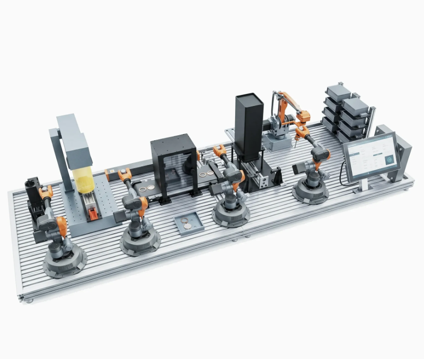 WLKATA Engraved Souvenirs Manufacturing Line – MT4 & Mirobot Modular Smart Factory System